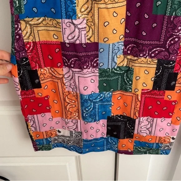 SHEIN Colorful Patchwork Spaghetti Strap Mini Dress - Picture 5 of 8